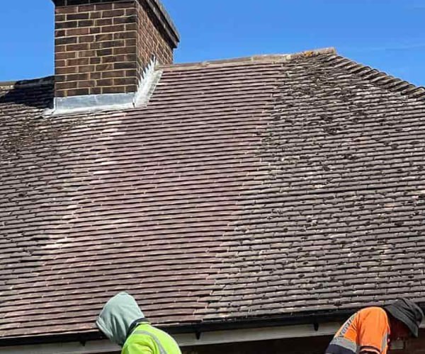 This is a photo of a roof which has just been repaired. Works carried out by BN Roofing Letchworth Garden City